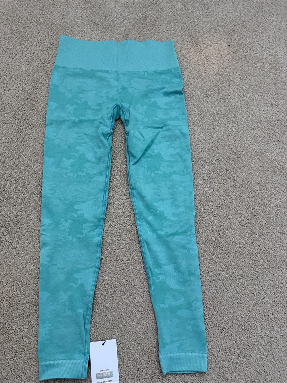 Gymshark Aqua Camo Seamless Leggings